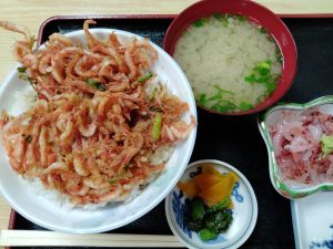 Shrimp, Kakiage, ebi, bowl, miso soup