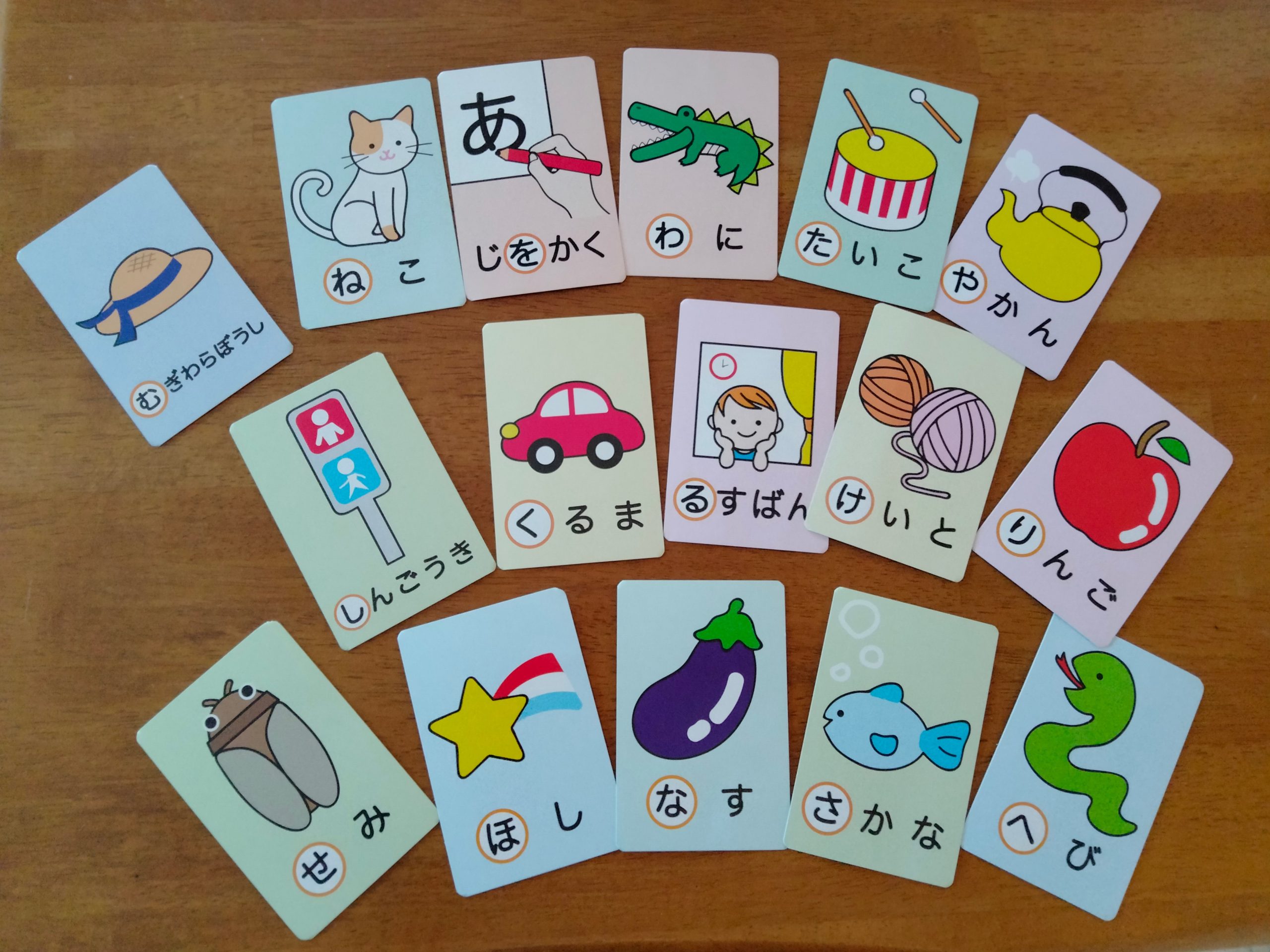 Nihongo, cards, hiragana, katakana, kanji
